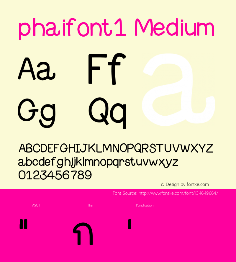 phaifont1 Version 001.000图片样张