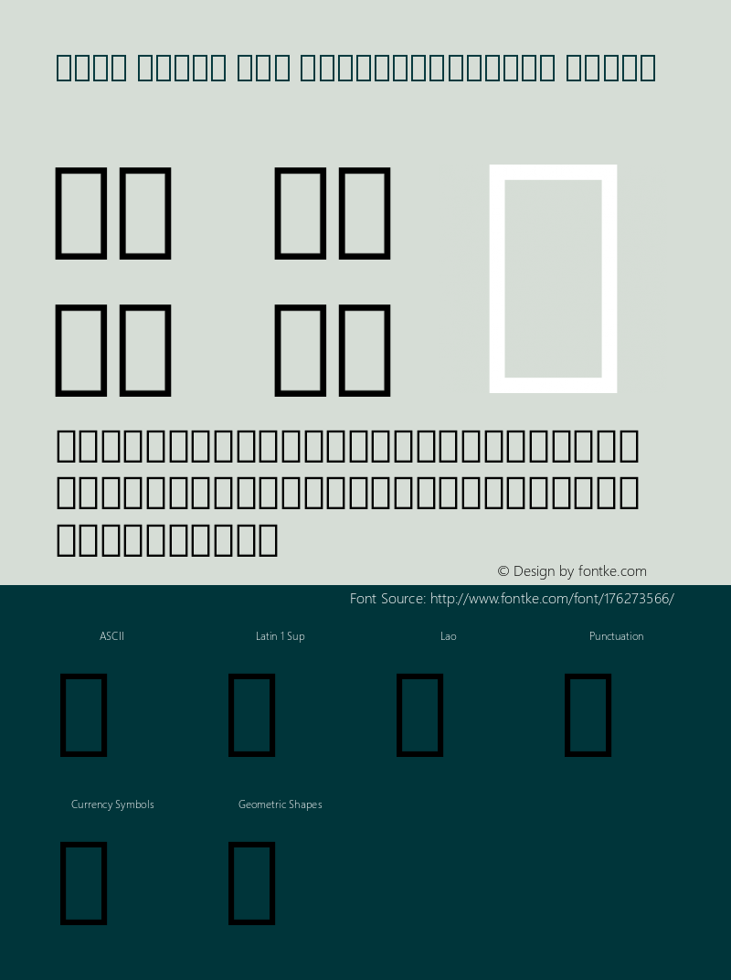 Noto Serif Lao ExtraCondensed Black Version 2.000图片样张