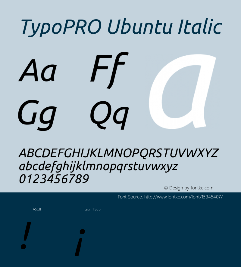 TypoPRO Ubuntu Italic Version 0.80图片样张