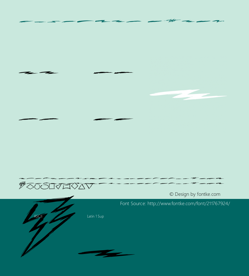 Quickzag Swash Version 1.002;Fontself Maker 3.1.1图片样张