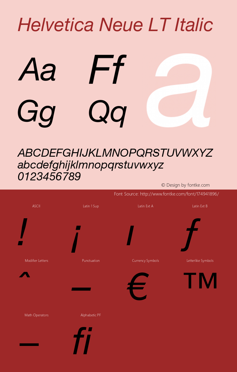 HelveticaNeueLT-Italic 006.000图片样张