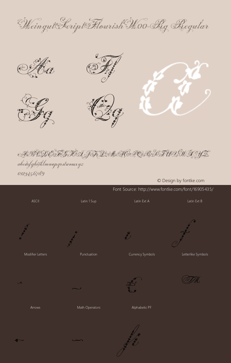 WeingutScriptFlourishW00-Rg Regular Version 1.10图片样张