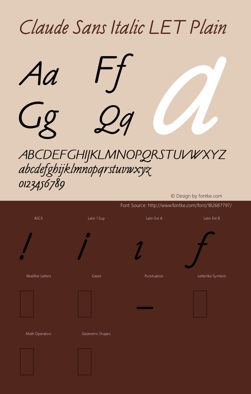 Claude Sans Italic LET Plain:1.0 1.0图片样张