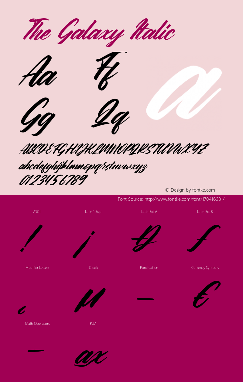 The Galaxy Italic Version 1.00;January 9, 2021;FontCreator 12.0.0.2563 64-bit图片样张