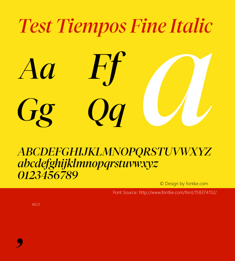 Test Tiempos Fine Italic Version 1.007;hotconv 1.0.116;makeotfexe 2.5.65601图片样张