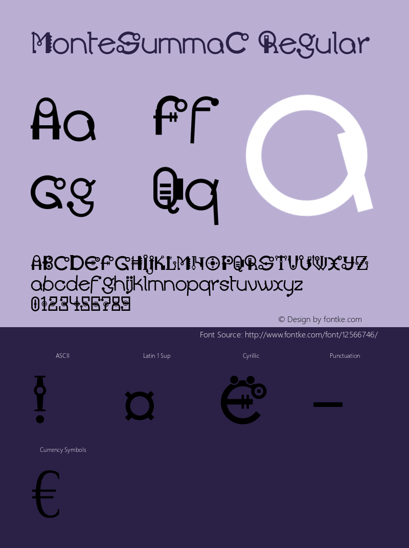 MonteSummaC Regular OTF 1.0;PS 001.000;Core 116;AOCM 1.0 28图片样张