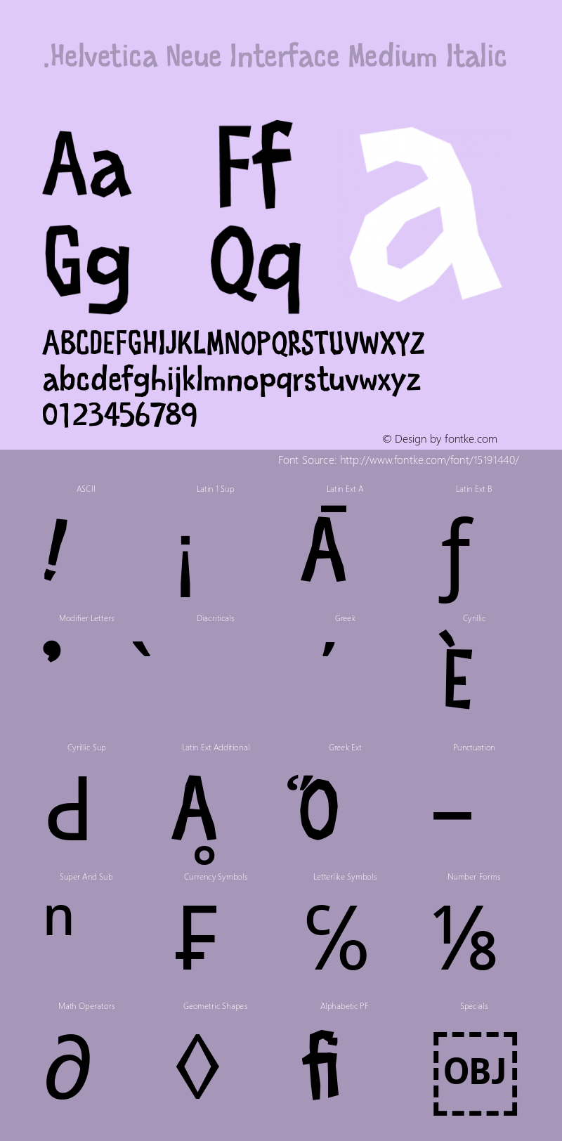 .Helvetica Neue Interface Medium Italic 10.0d35e1图片样张