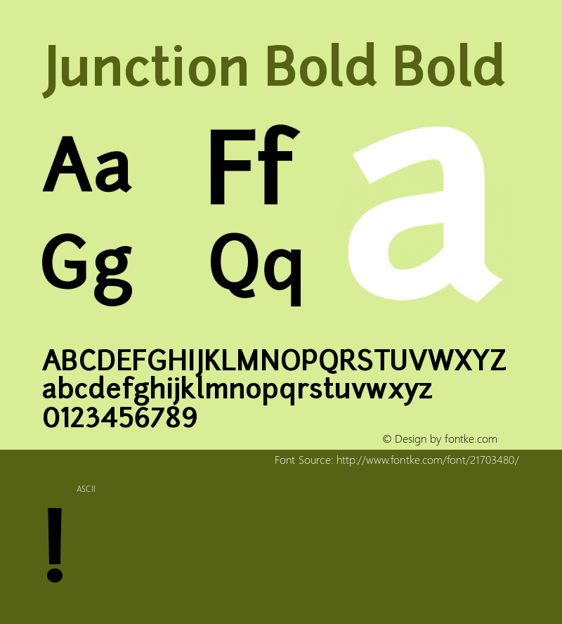 JunctionBold Version 1.0图片样张