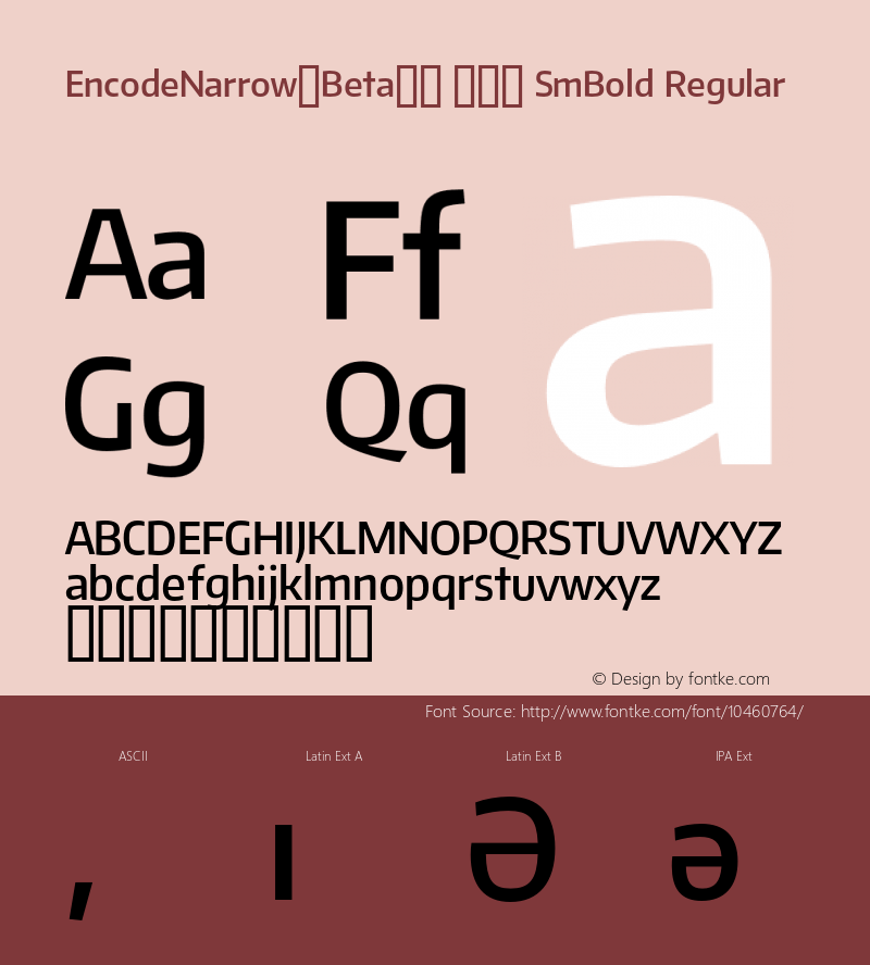 EncodeNarrow-Beta34 600 SmBold Regular Version 1.001;PS 001.001;hotconv 1.0.70;makeotf.lib2.5.58329 DEVELOPMENT图片样张