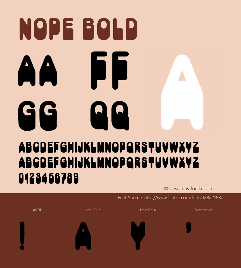 Nope Bold Version 1.002;Fontself Maker 3.3.0图片样张