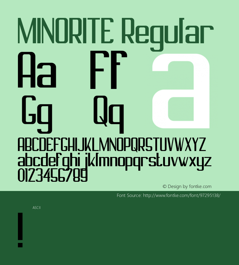 MINORITE-Regular Version 1.000图片样张