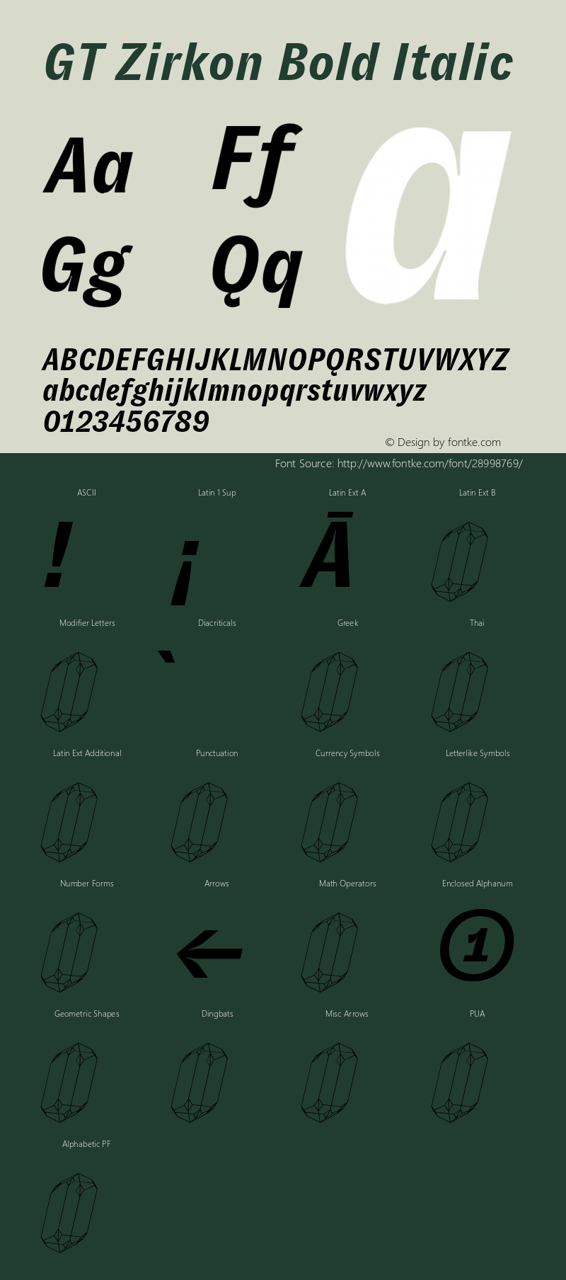 GT Zirkon Bold Italic Version 1.001;PS 001.001;hotconv 1.0.88;makeotf.lib2.5.64775图片样张