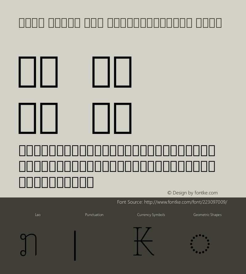 Noto Serif Lao SemiCondensed Thin Version 2.000图片样张