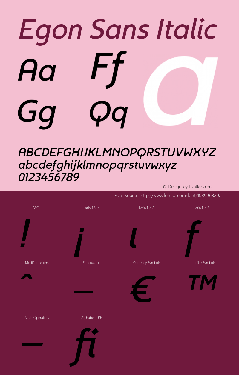 Egon Sans Italic 001.000图片样张