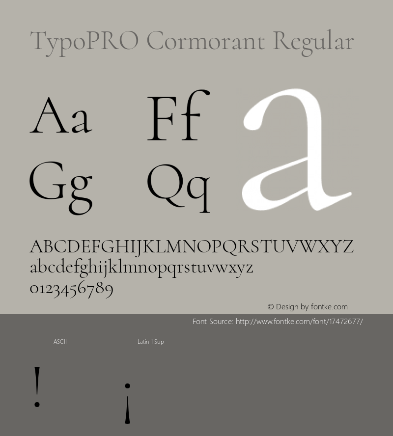 TypoPRO Cormorant Regular Version 2.001图片样张