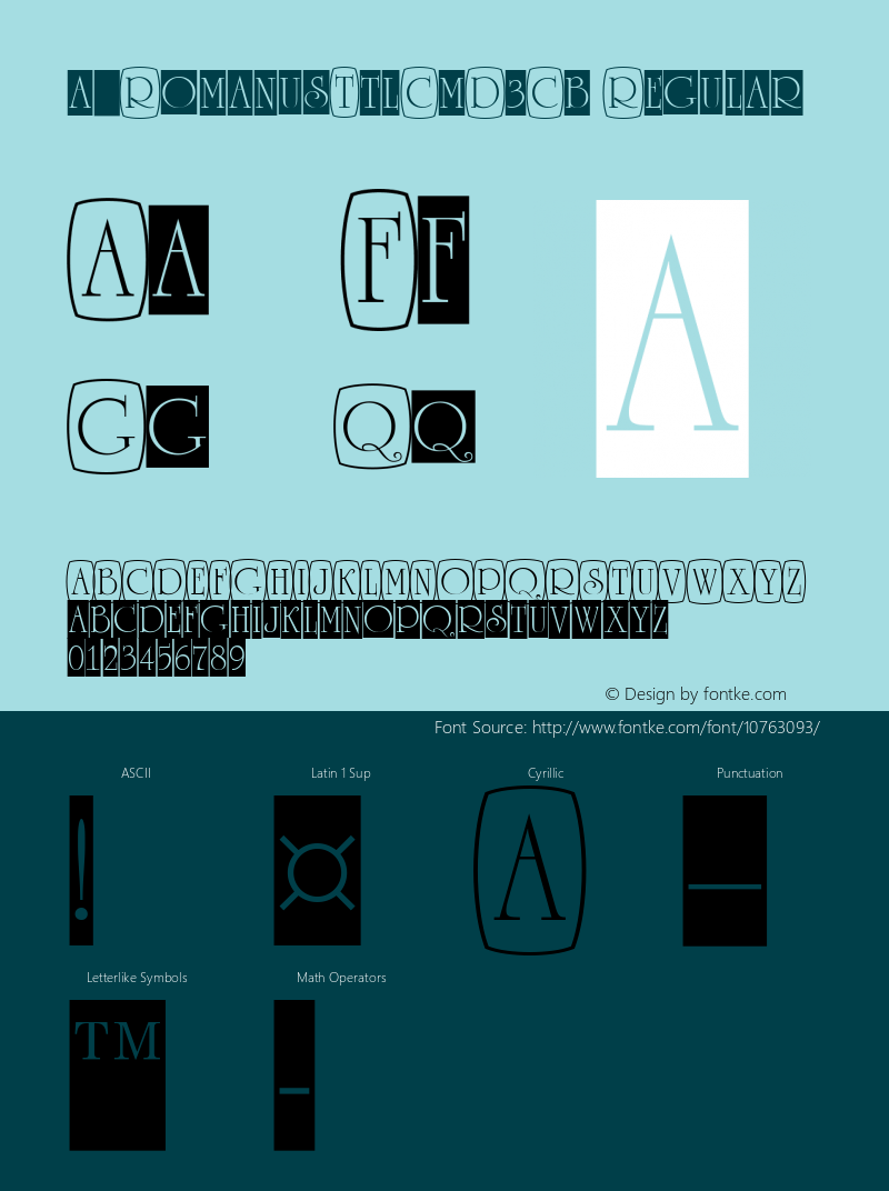 a_RomanusTtlCmD3Cb Regular 01.03图片样张