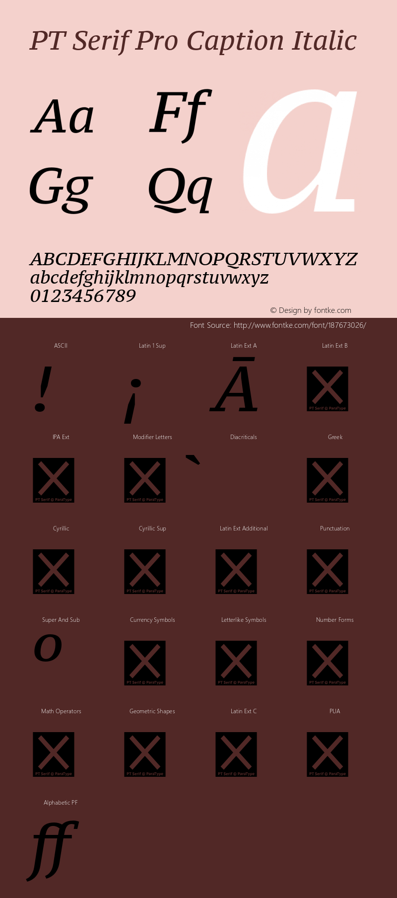 PT Serif Pro Caption Italic Version 1.000图片样张