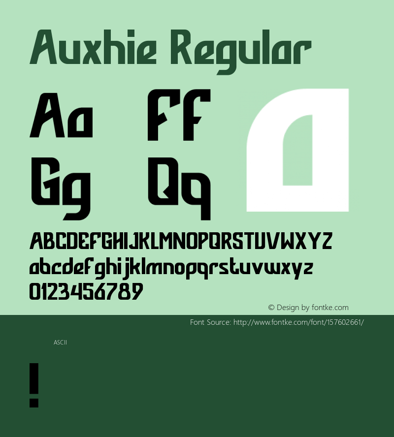 Auxhie Regular Version 1.000图片样张