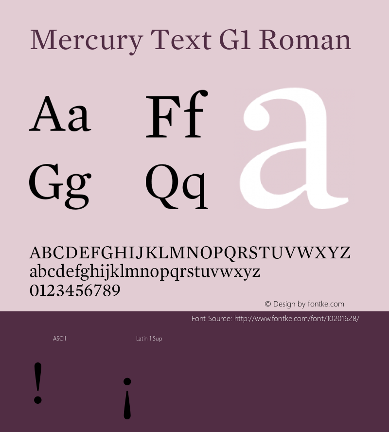 Mercury Text G1 Roman 001.000图片样张