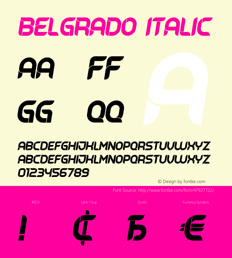 Belgrado Italic Version 1.003图片样张