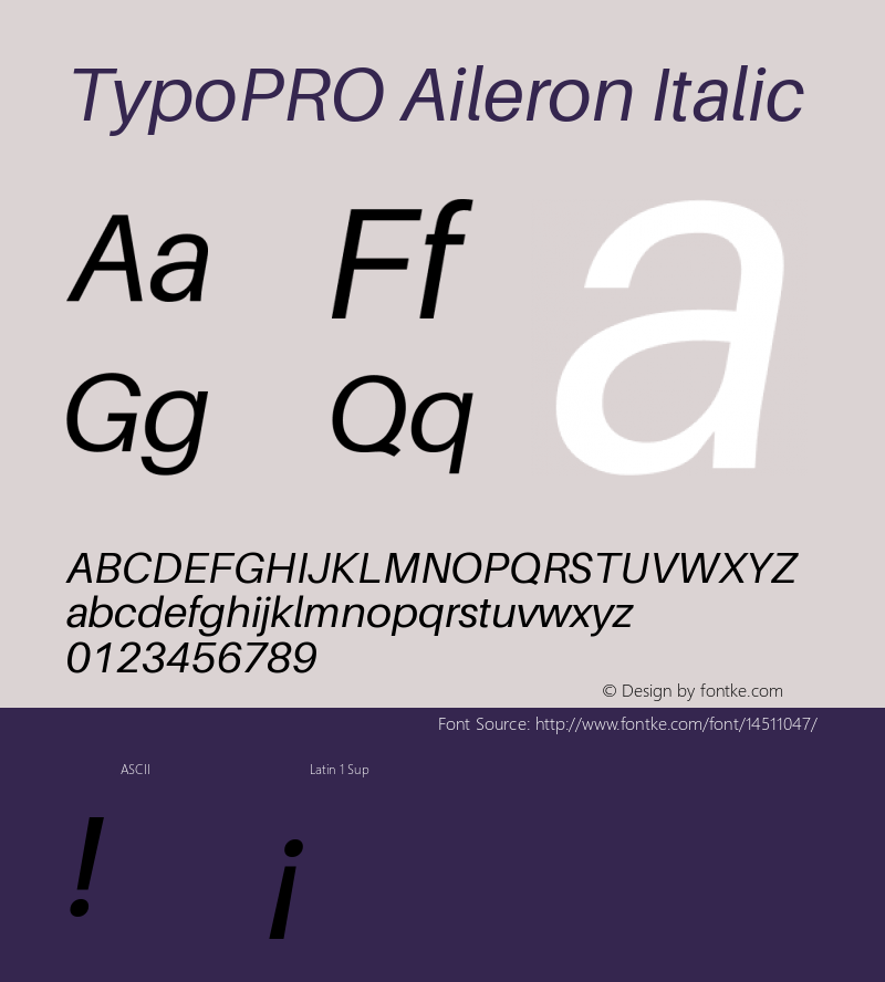 TypoPRO Aileron Italic Version 1.000;PS 001.000;hotconv 1.0.70;makeotf.lib2.5.58329图片样张