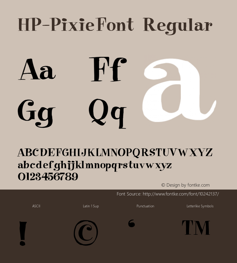 HP-PixieFont Regular 2图片样张
