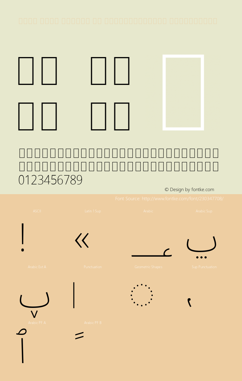 Noto Sans Arabic UI SemiCondensed ExtraLight Version 2.009; ttfautohint (v1.8) -l 8 -r 50 -G 200 -x 14 -D arab -f none -a qsq -X 