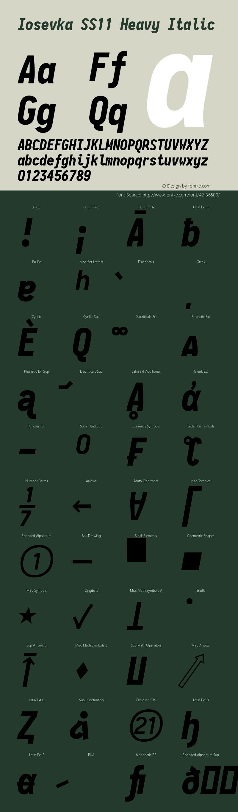 Iosevka SS11 Heavy Italic 2.3.2图片样张