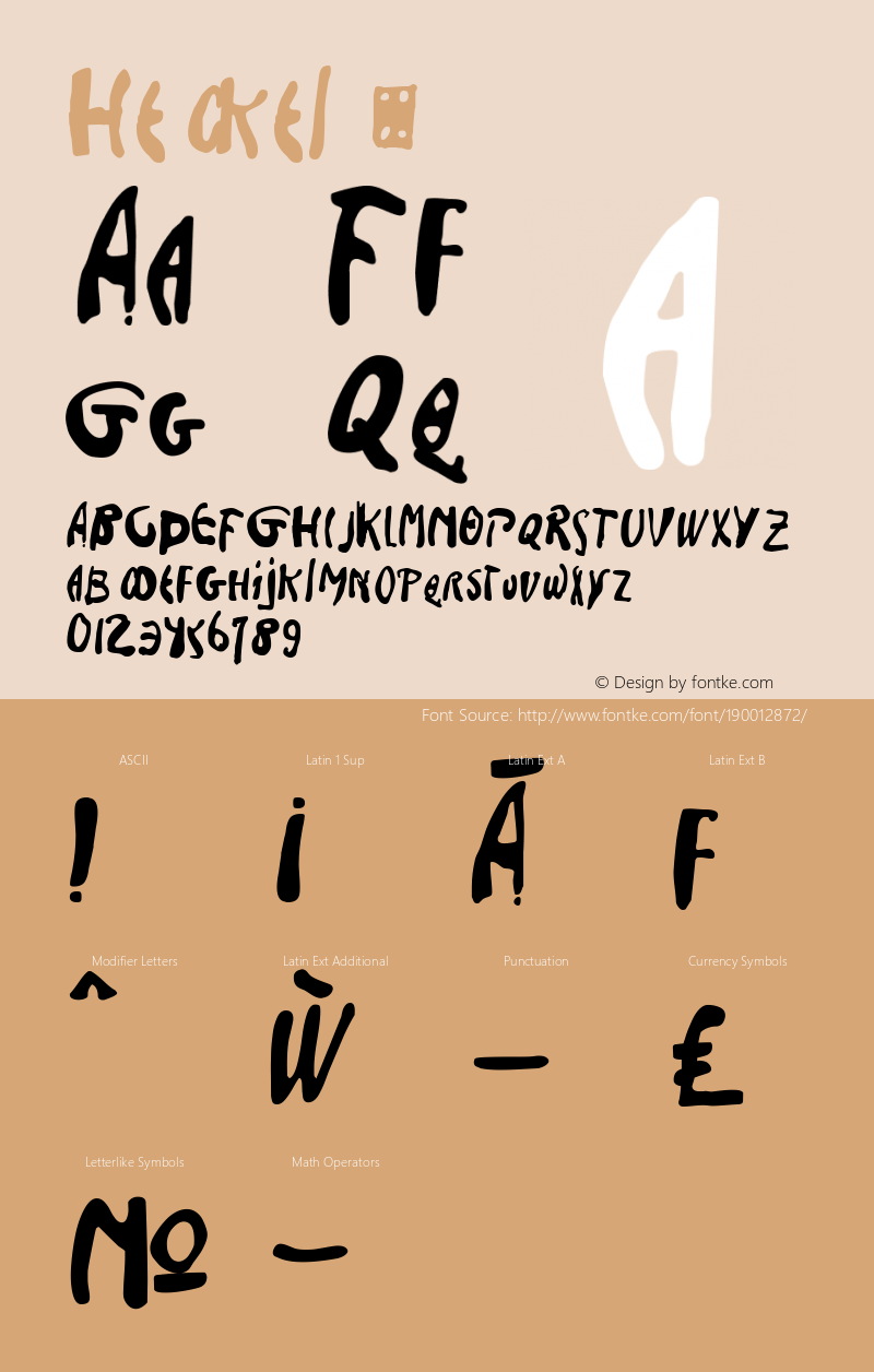 ☞Heckel Version 1.000;com.myfonts.easy.hanoded.heckel.regular.wfkit2.version.457m图片样张