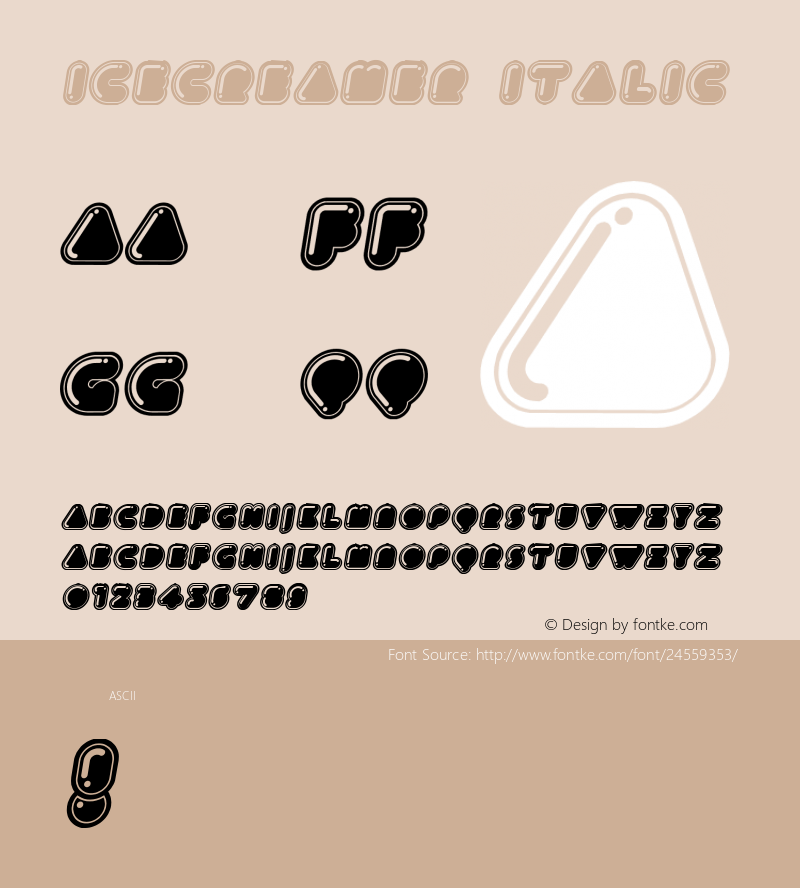 Icecreamer Italic Version 1.000图片样张