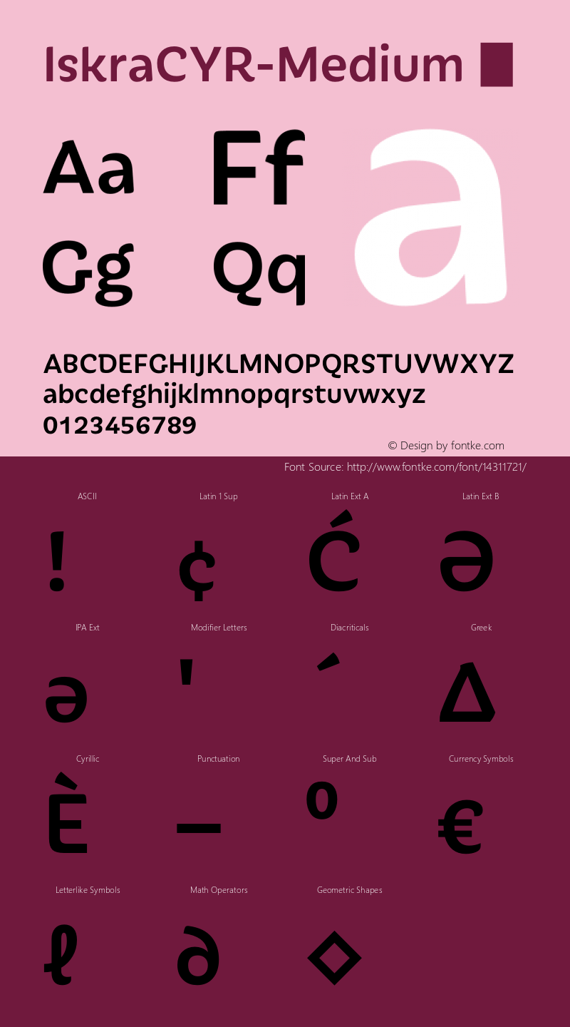 IskraCYR-Medium ☞ Version 1.000;com.myfonts.type-together.iskra.cyr-medium.wfkit2.3UqL图片样张