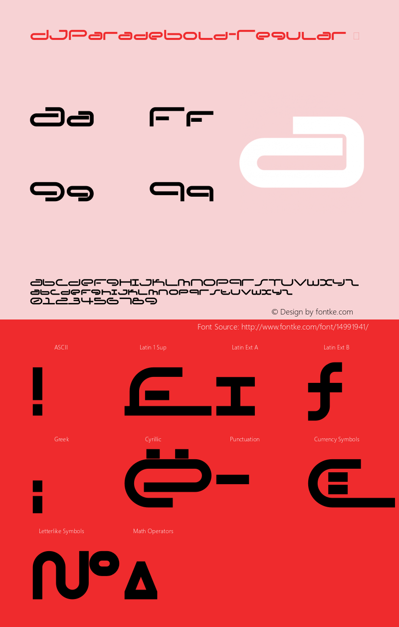 DJParadeBold-Regular ☞ Version 1.000 2005 initial release;com.myfonts.paratype.dj-parade.bold.wfkit2.3nnS图片样张