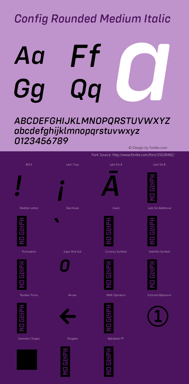 Config Rounded Medium Italic Version 1.000;PS 001.000;hotconv 1.0.88;makeotf.lib2.5.64775图片样张