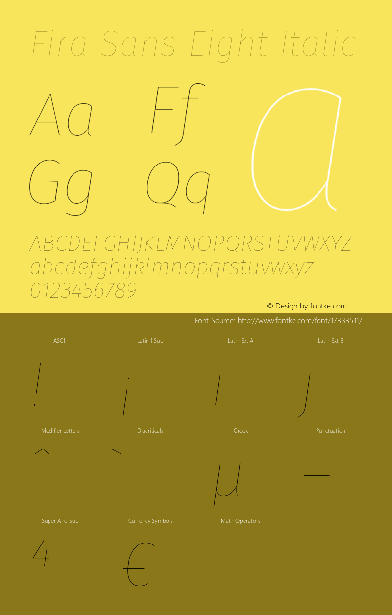Fira Sans Eight Italic Version 4.106图片样张