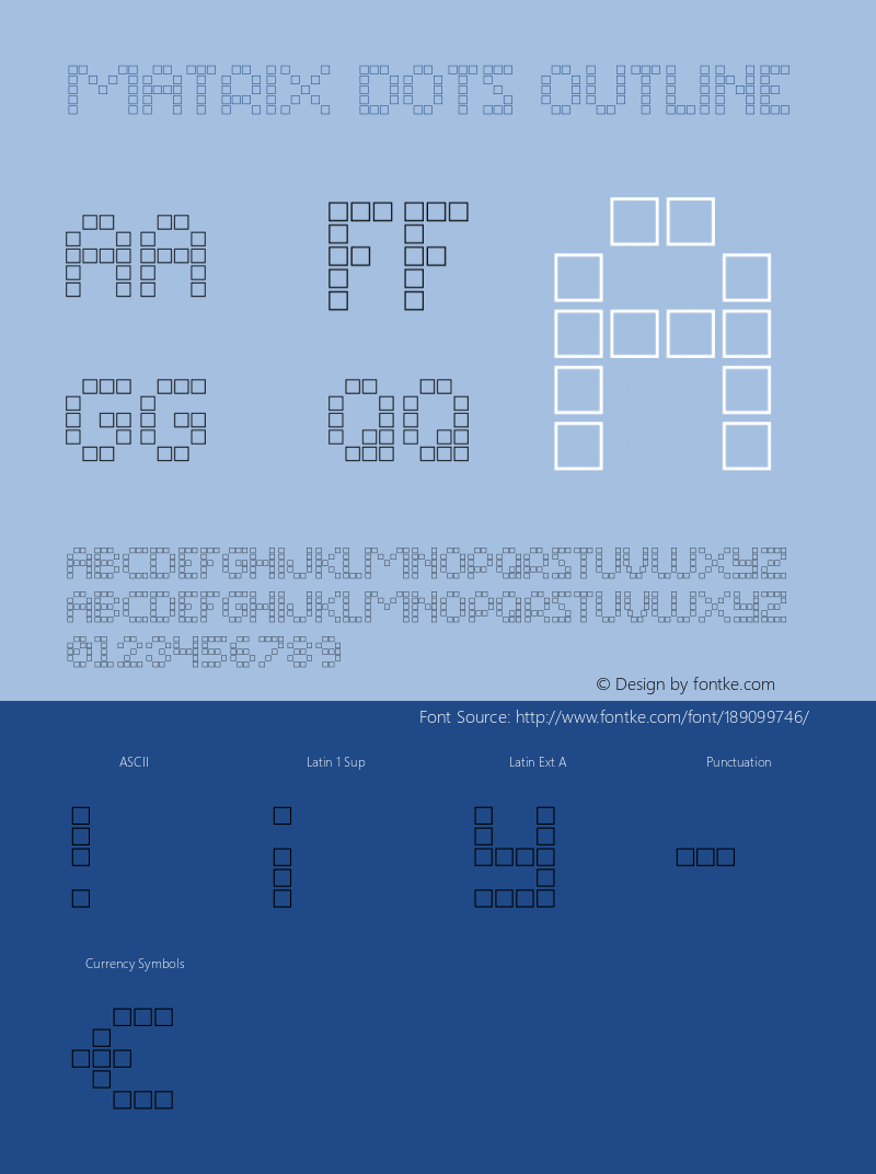 Matrix Dots Outline Version 1.002;Fontself Maker 3.5.4图片样张