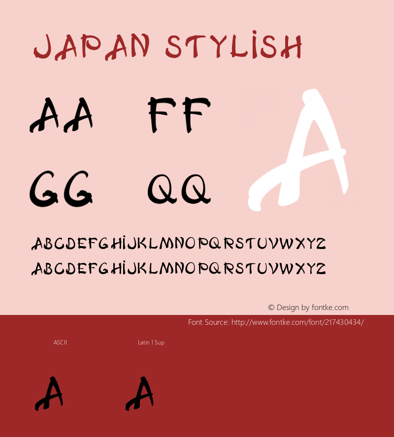 Japan Stylish Version 1.00;October 15, 2019;FontCreator 12.0.0.2546 64-bit图片样张