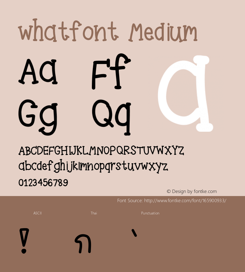 whatfont Version 001.000图片样张