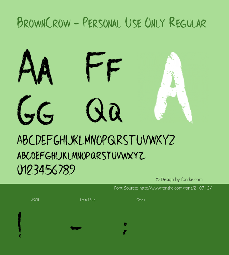 BrownCrow - Personal Use Only Version 1.00 May 20, 2017, initial release图片样张