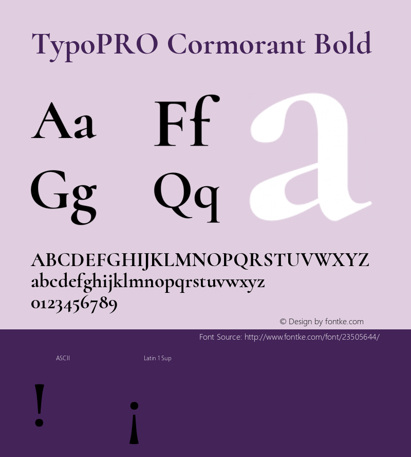 TypoPRO Cormorant Bold Version 3.003图片样张