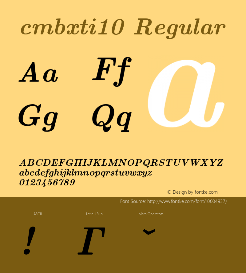 cmbxti10 Regular 1.1/12-Nov-94图片样张