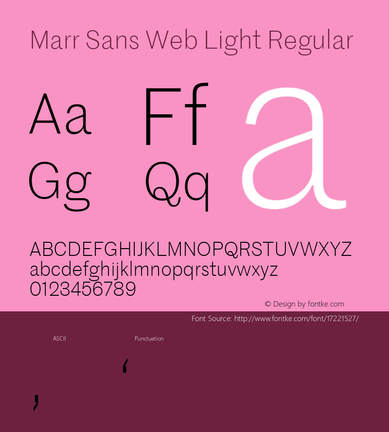 Marr Sans Web Light Regular Version 1.1 2014图片样张
