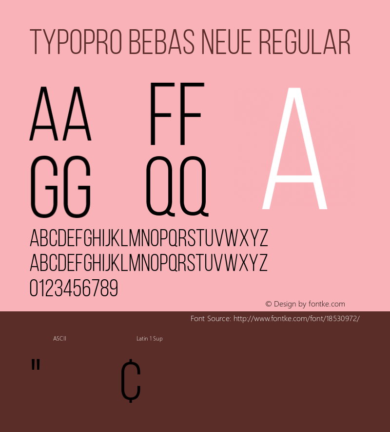 TypoPRO Bebas Neue Regular Version 001.003图片样张