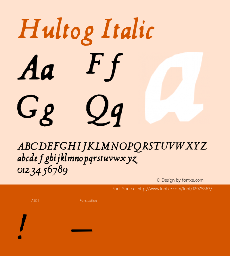 Hultog Italic 5.0 www.cumberlandgames.com图片样张