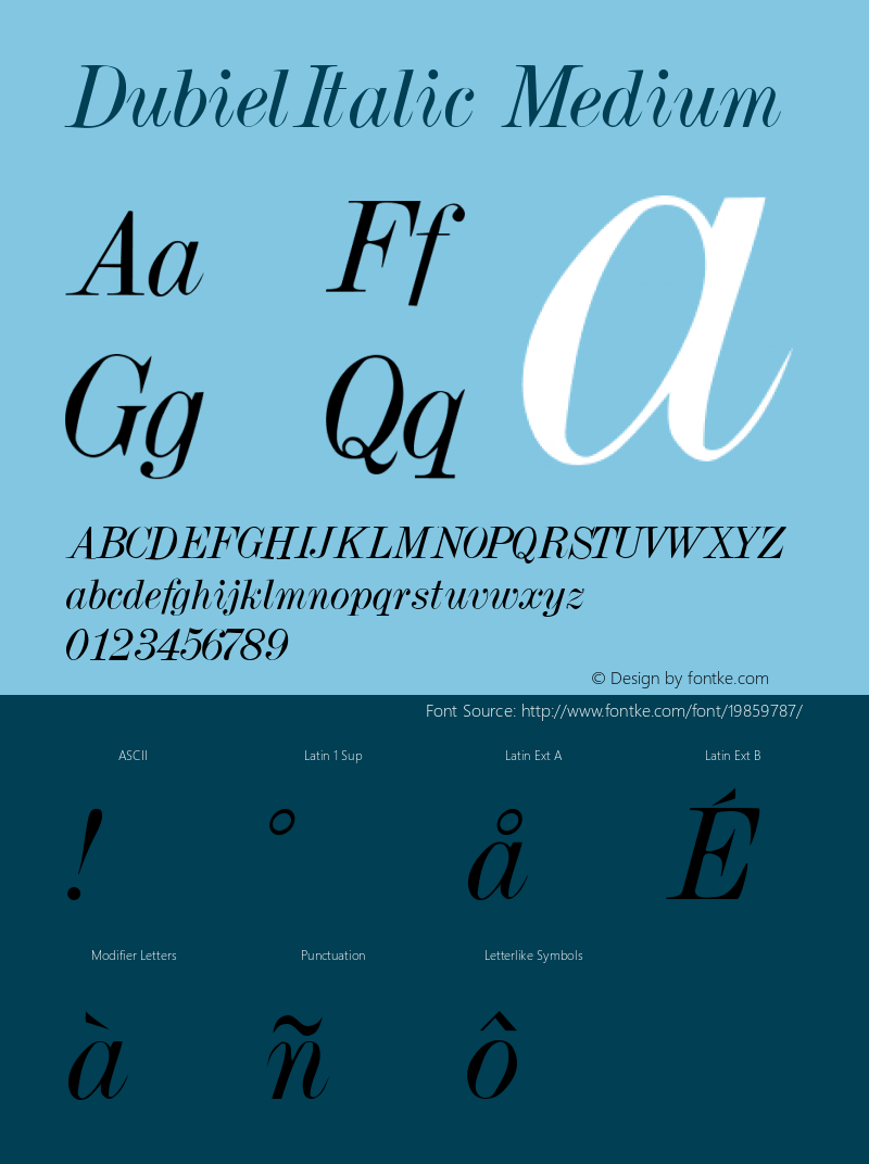 DubielItalic Medium 001.001图片样张