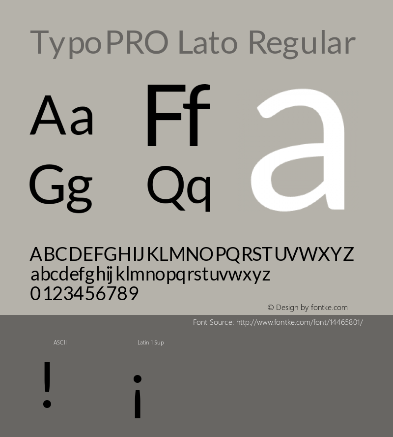 TypoPRO Lato Regular Version 1.105; Western+Polish opensource图片样张