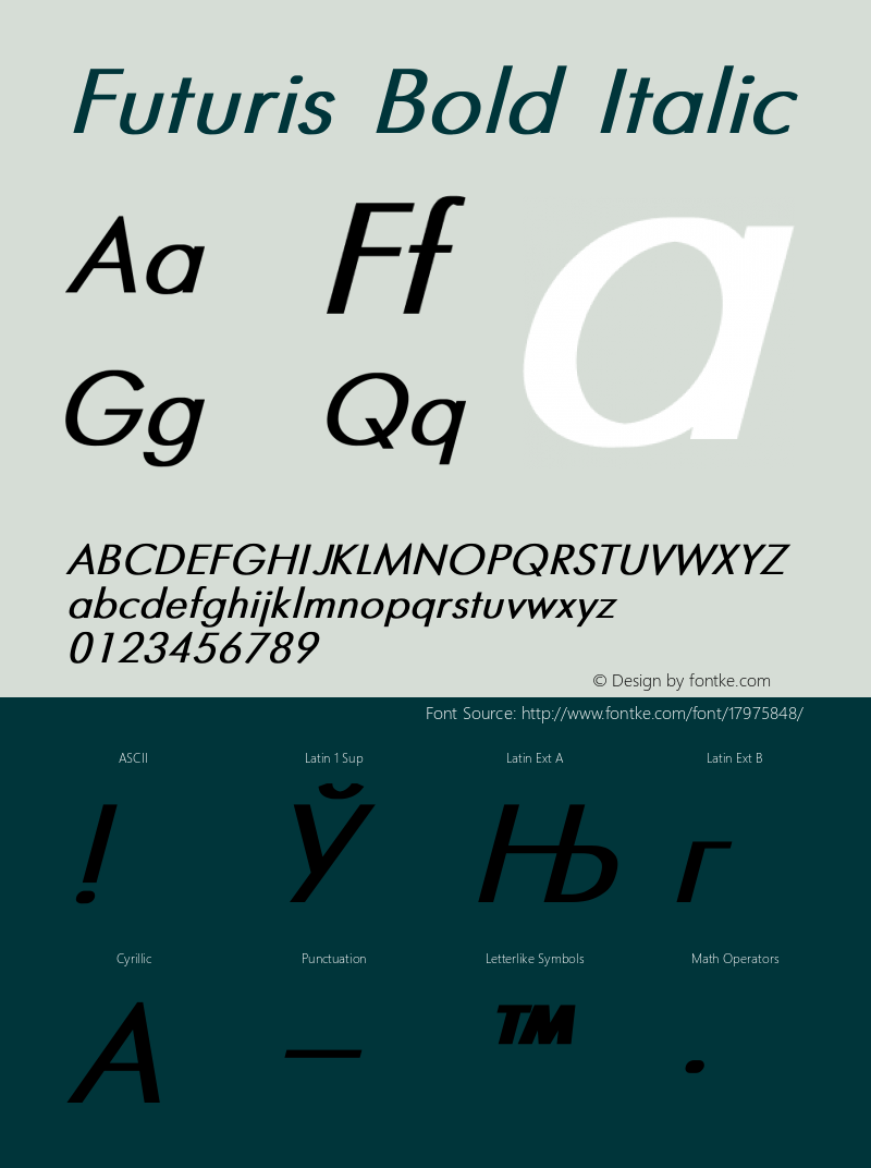 Futuris Bold Italic Converted from t:\FUTURIS.BF1 by ALLTYPE图片样张