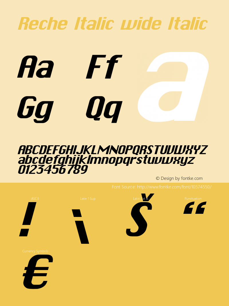 Reche Italic wide Italic Version 1.000图片样张