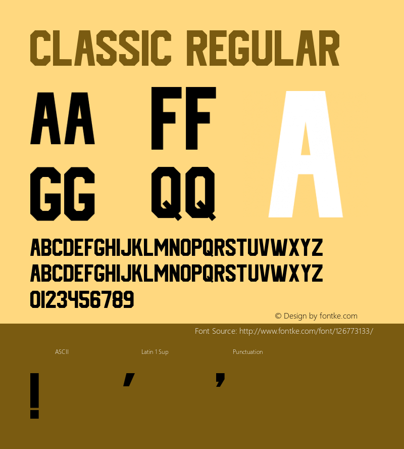 CLASSIC Version 1.002;Fontself Maker 3.0.1图片样张