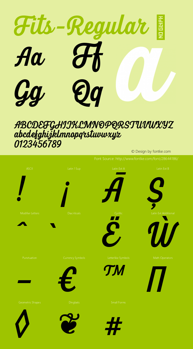 ☞Fits Regular Version 1.000;PS 001.000;hotconv 1.0.88;makeotf.lib2.5.64775;com.myfonts.easy.deartype.fits.regular.wfkit2.version.5gtp图片样张