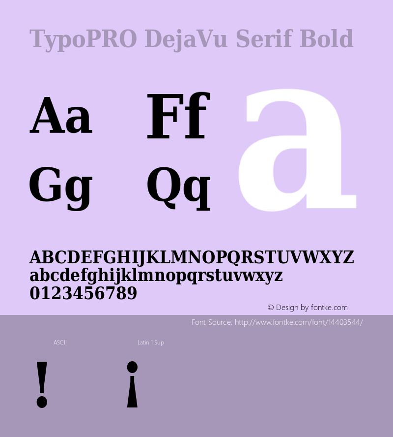 TypoPRO DejaVu Serif Bold Version 2.34图片样张